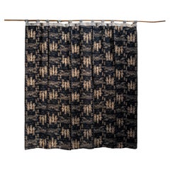 Noren japonais en lin vintage, textile, Wabi Sabi, 19e siècle