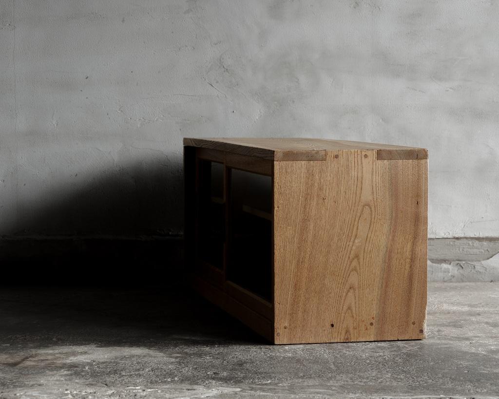 Ash Japanese Vintage Low Cabinet, Early Showa Period '1926-'
