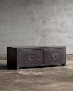 Japanese Antique Low Chest of Drawers, Taisho Era “1912–1926”, Wabi Sabi