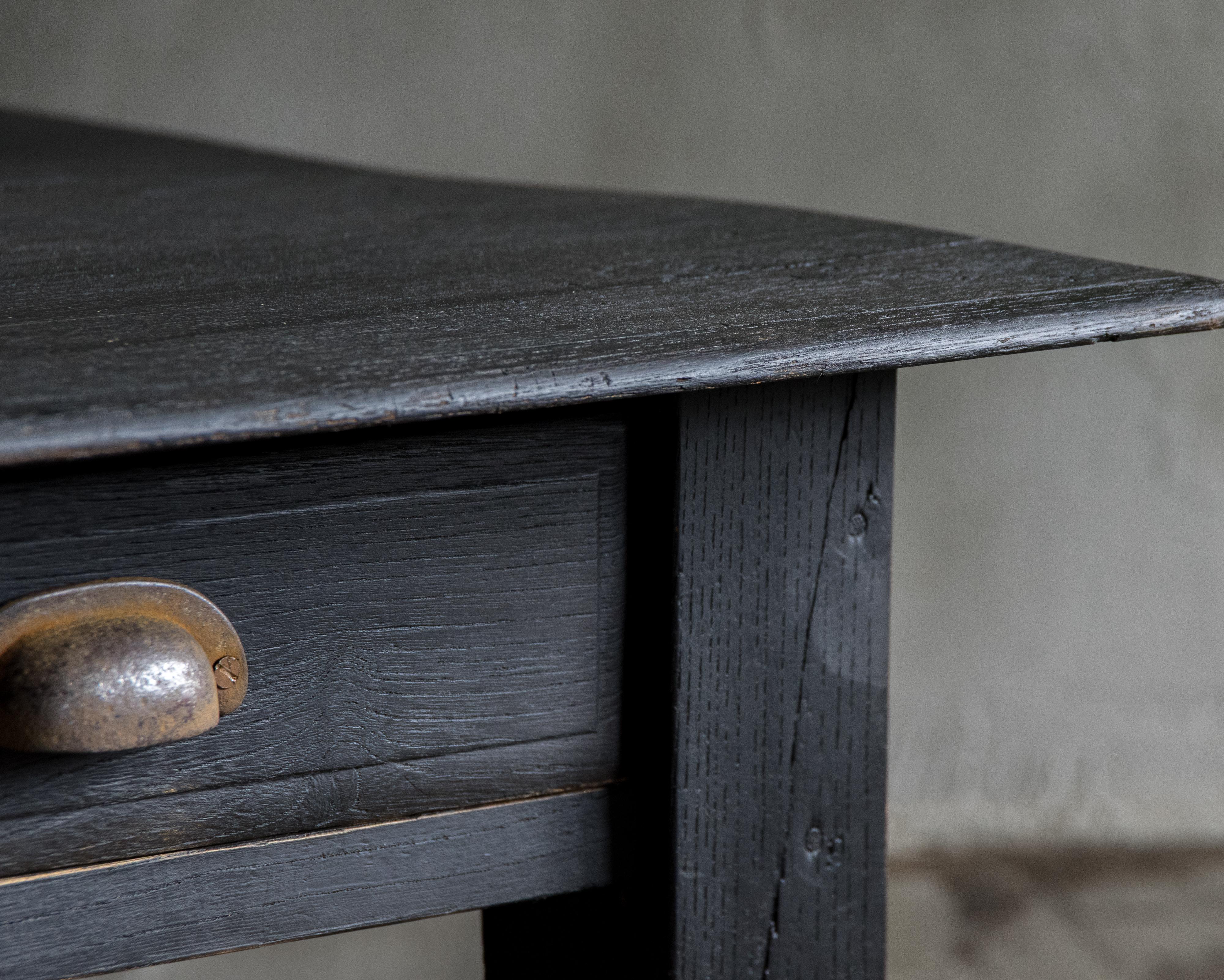 Japanischer Vintage-Tisch (Fuzukue), schwarzes Finish, frühe Showa-Periode (1926-) im Angebot 5