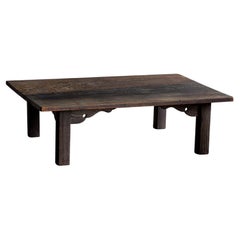 Japanese Vintage Low Table in Cedar and Ash, Showa Period, Wabi Sabi, Mingei