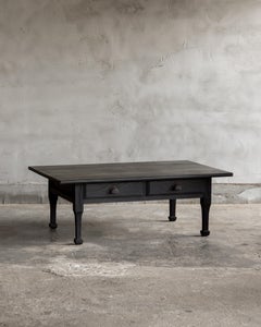 Japanese Vintage Low Table with Drawers, Early Showa Period (1926-1940s)