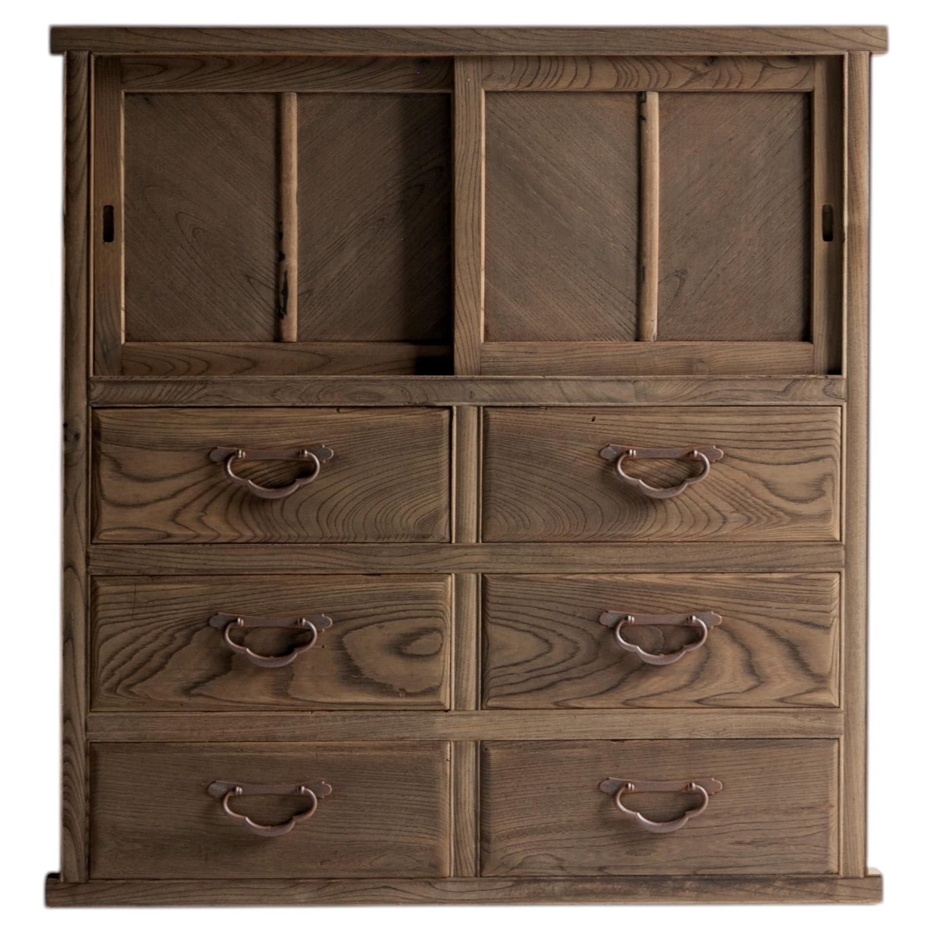 Armario japonés vintage moderno, de los años 1920-1940 / Tansu / Wabi-Sabi