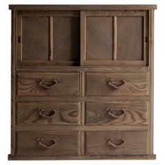 Japanese Vintage Modern Cabinet 1920-1940s / Tansu / Wabi-Sabi