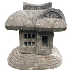 Japanese Old Garden House Model Stone Lantern