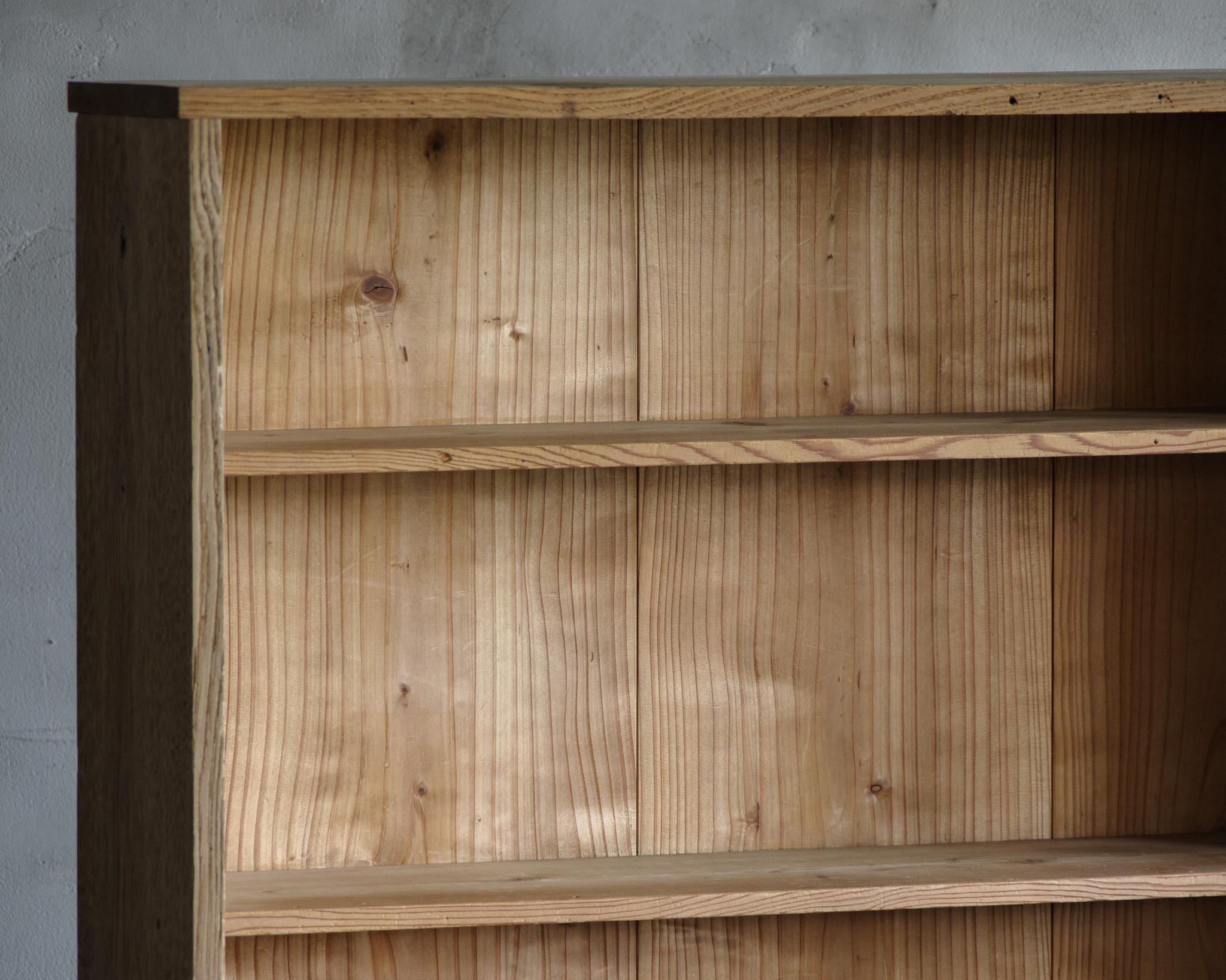 Chestnut Japanese Vintage Open Display Shelf, Early Showa Period '1926-'