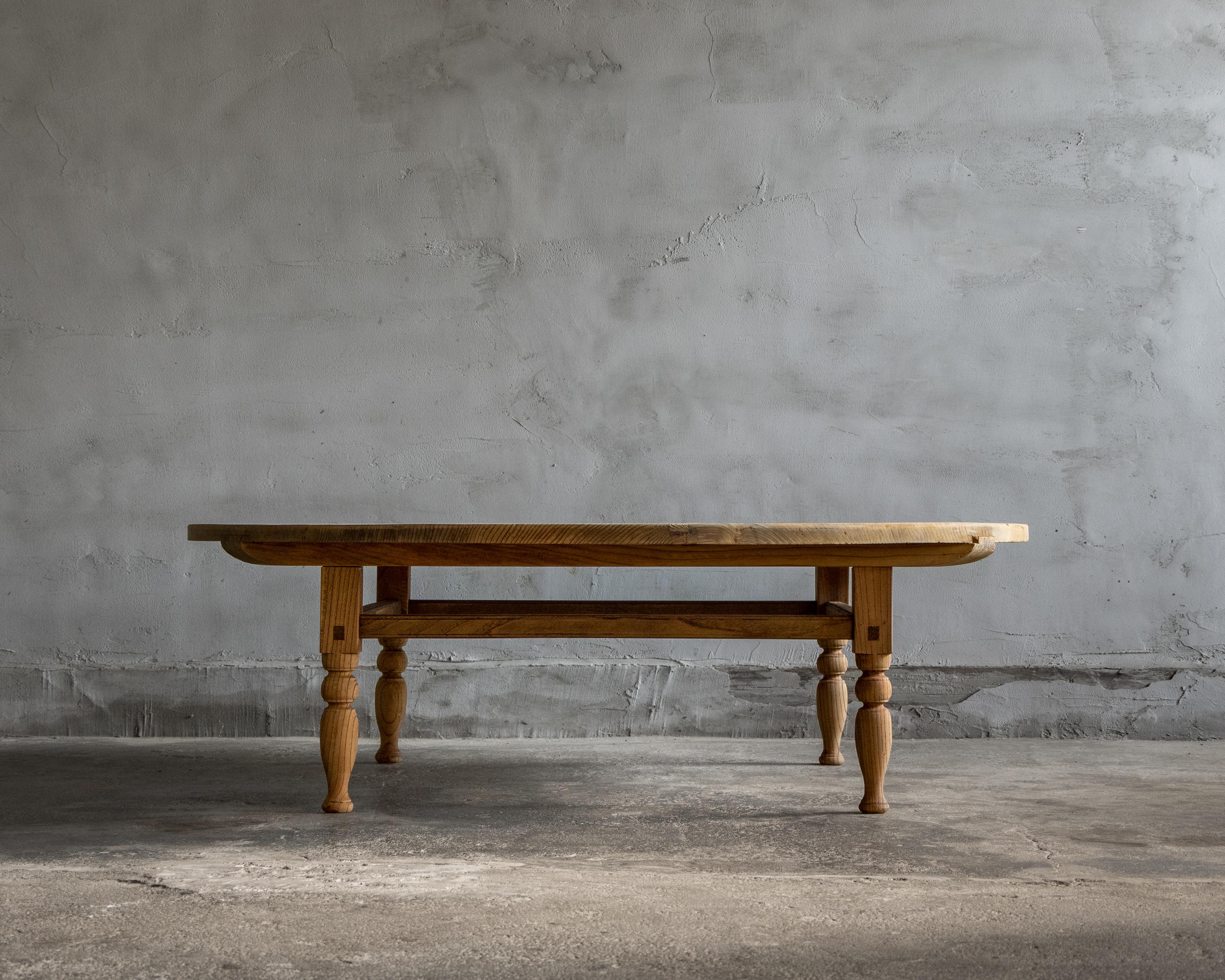 Mesa baja/de café redonda japonesa vintage (Zataku), principios de Showa 1926- en venta 1