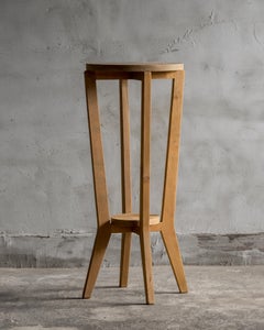 Runder japanischer Vintage-Pflanzenständer, mittlere Showa-Periode (ca. 1950-1960er Jahre)