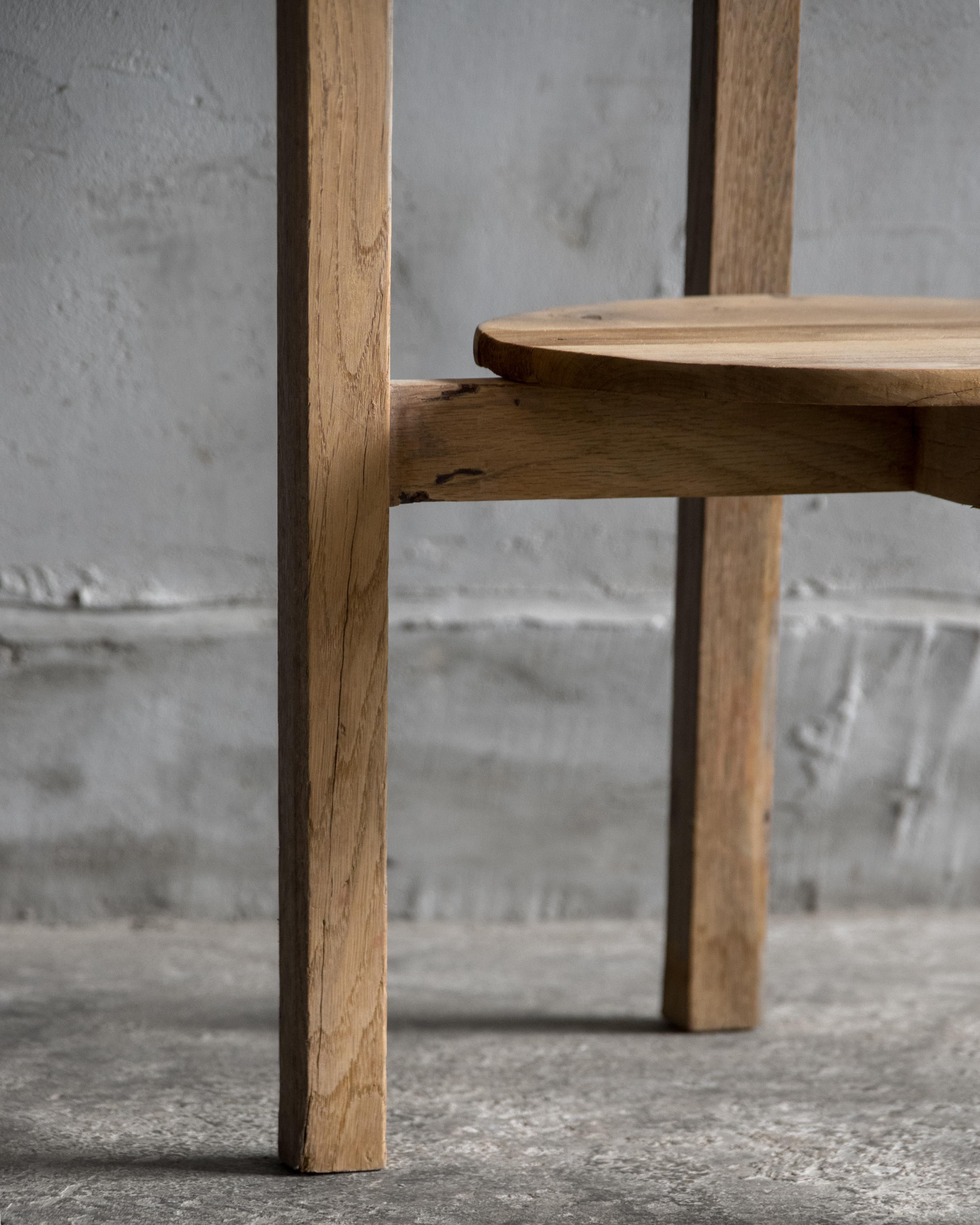 Japanese Vintage  Side Table (Round) , Natural Finish , Showa 1926– For Sale 2