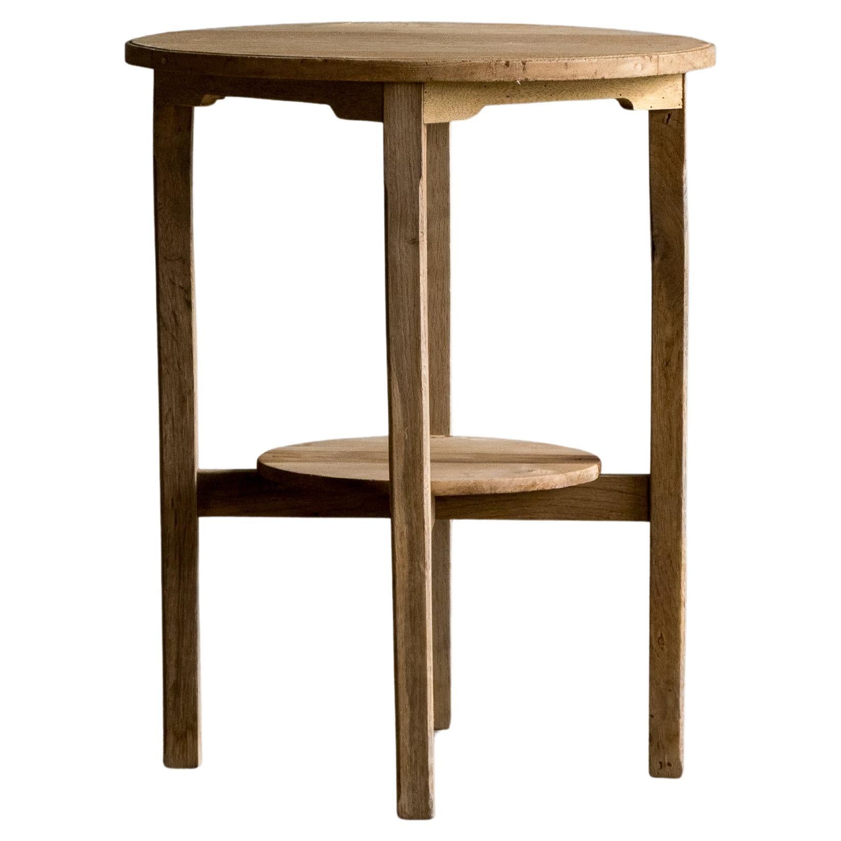 Japanischer Jahrgang  Beistelltisch (rund) , Ausführung Natur , Showa 1926-