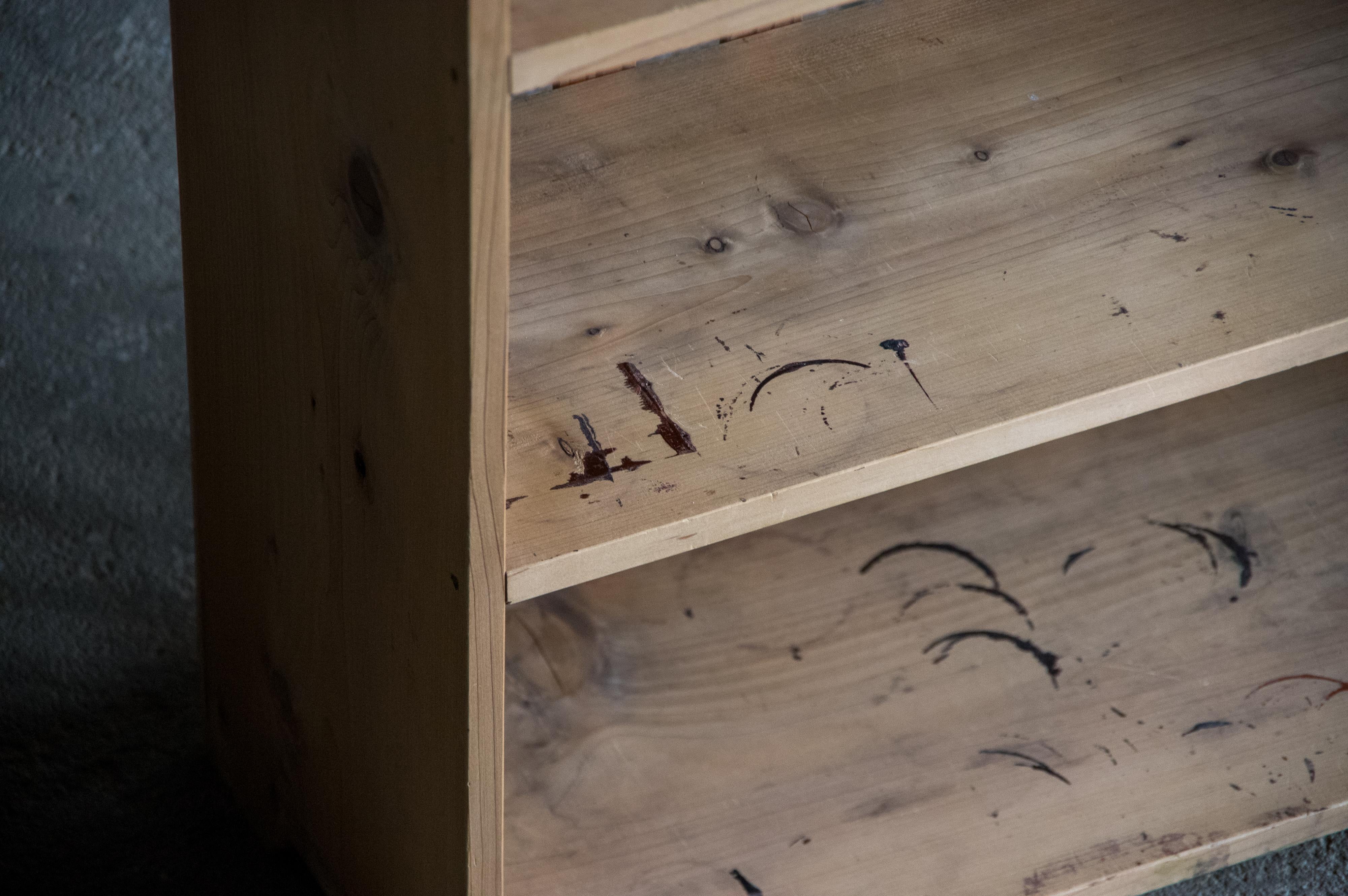 Etagère japonaise vintage à lattes en hinoki, début de la période Showa '1926-'. en vente 9