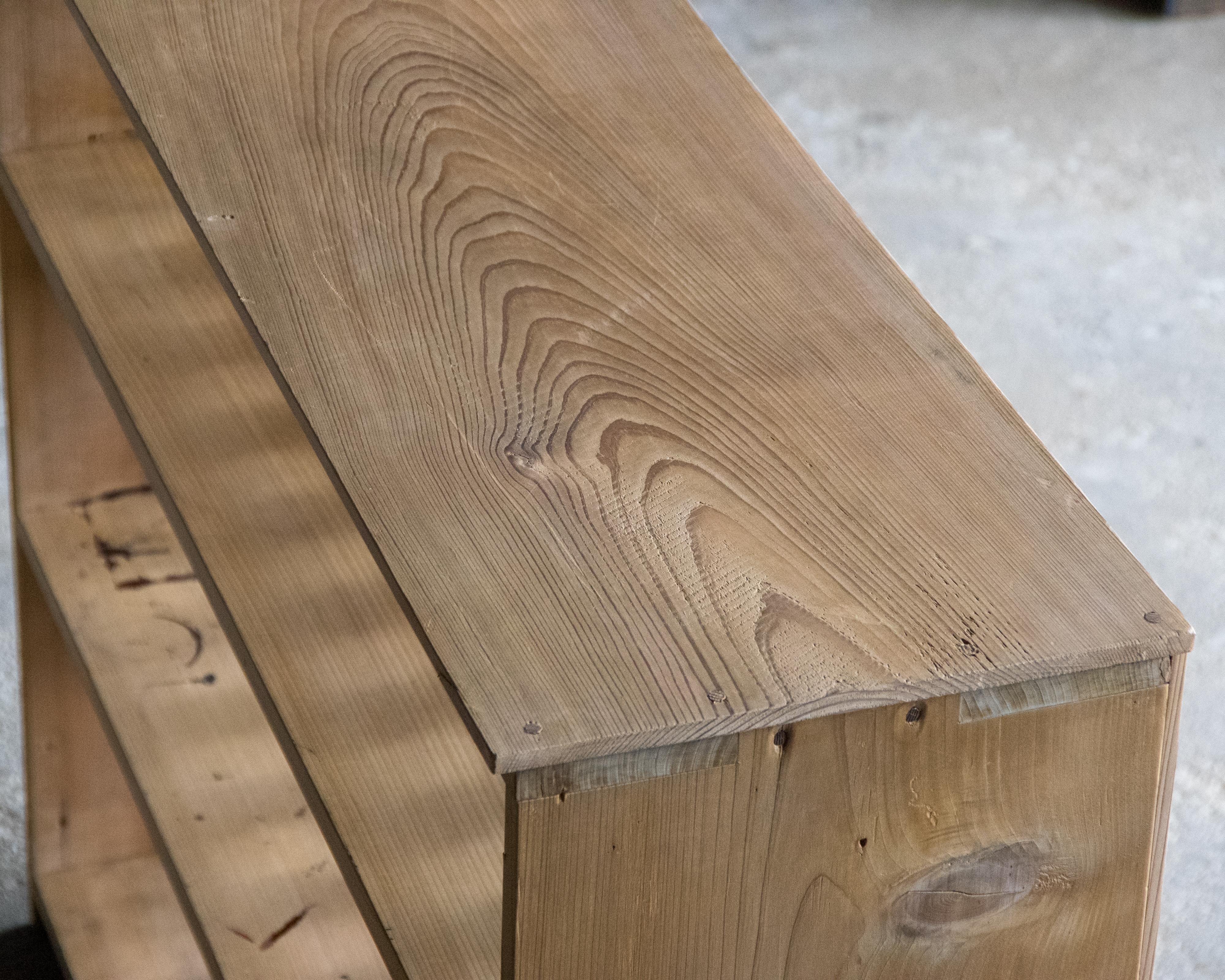 Etagère japonaise vintage à lattes en hinoki, début de la période Showa '1926-'. en vente 11