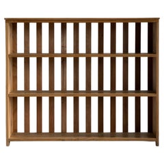 Scaffale d'epoca giapponese a doghe in Hinoki, primo periodo Showa '1926-'