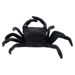 Japanese Vintage Small Crab Object with Bronze , 1935-1945s