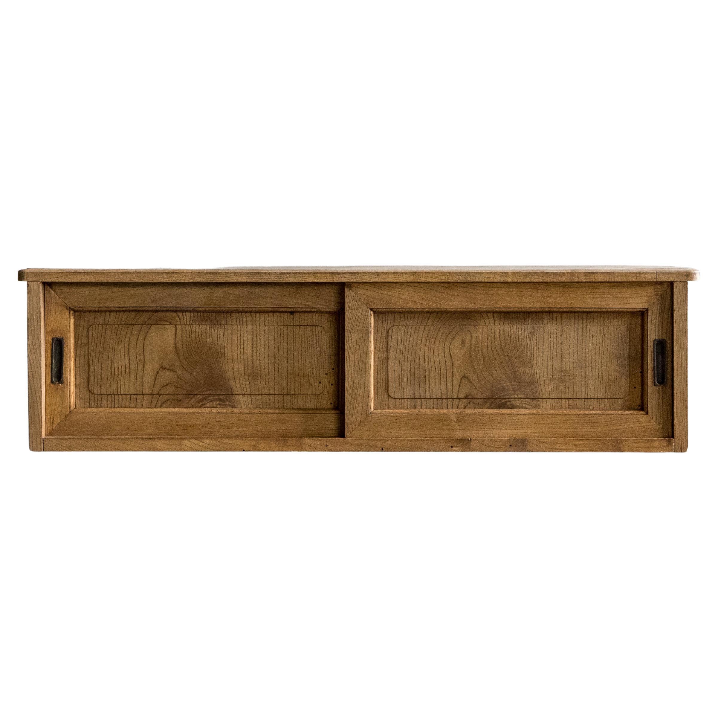 Japanese Vintage Small Sliding-Door Cabinet, Early Showa Period (1926–1945)