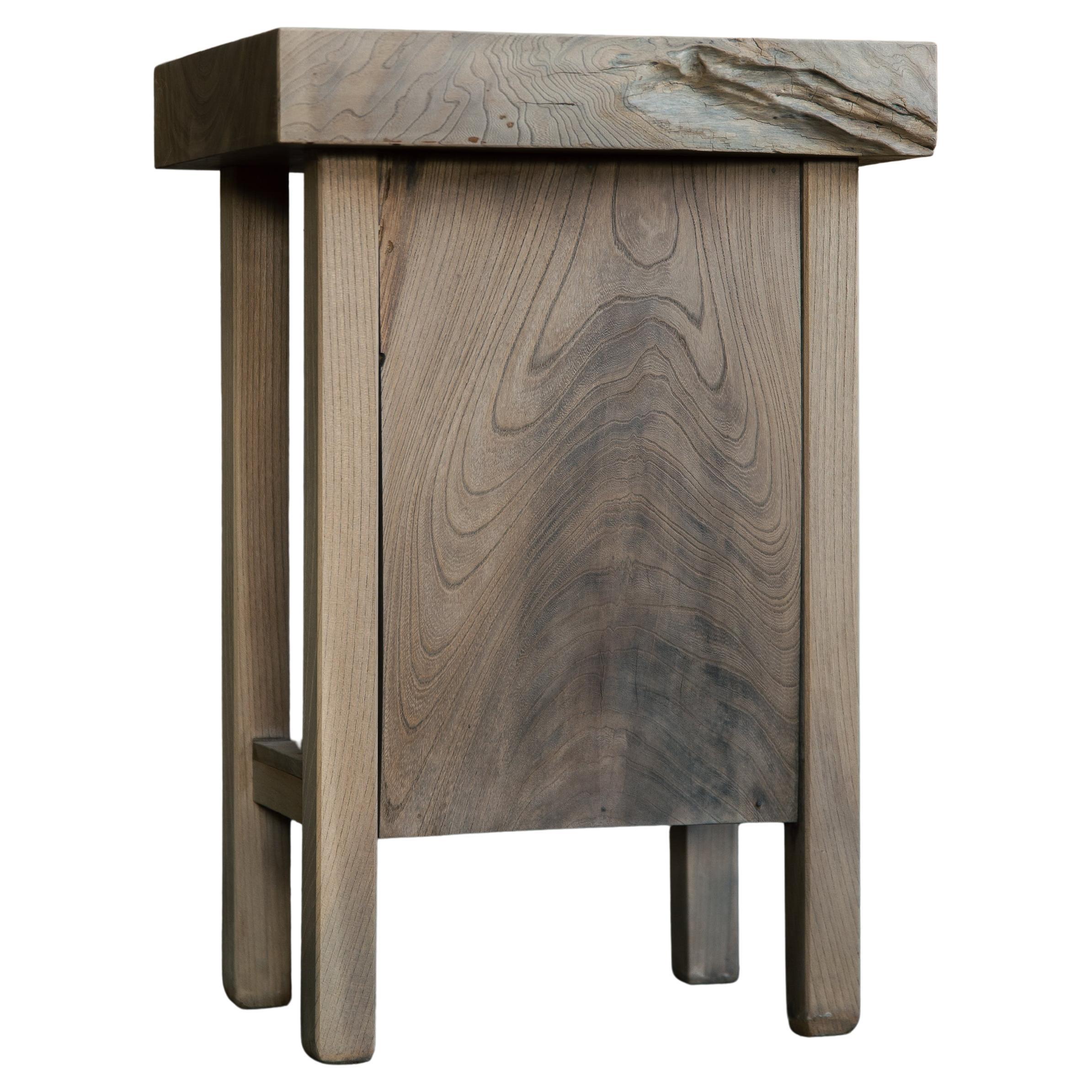 1950er Jahre japanischen Vintage-Holz Stand oder Hocker. wabi sabi Japandi