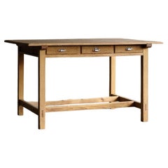 Japanese Vintage Table with Side Drawers, Early Showa Period '1926-