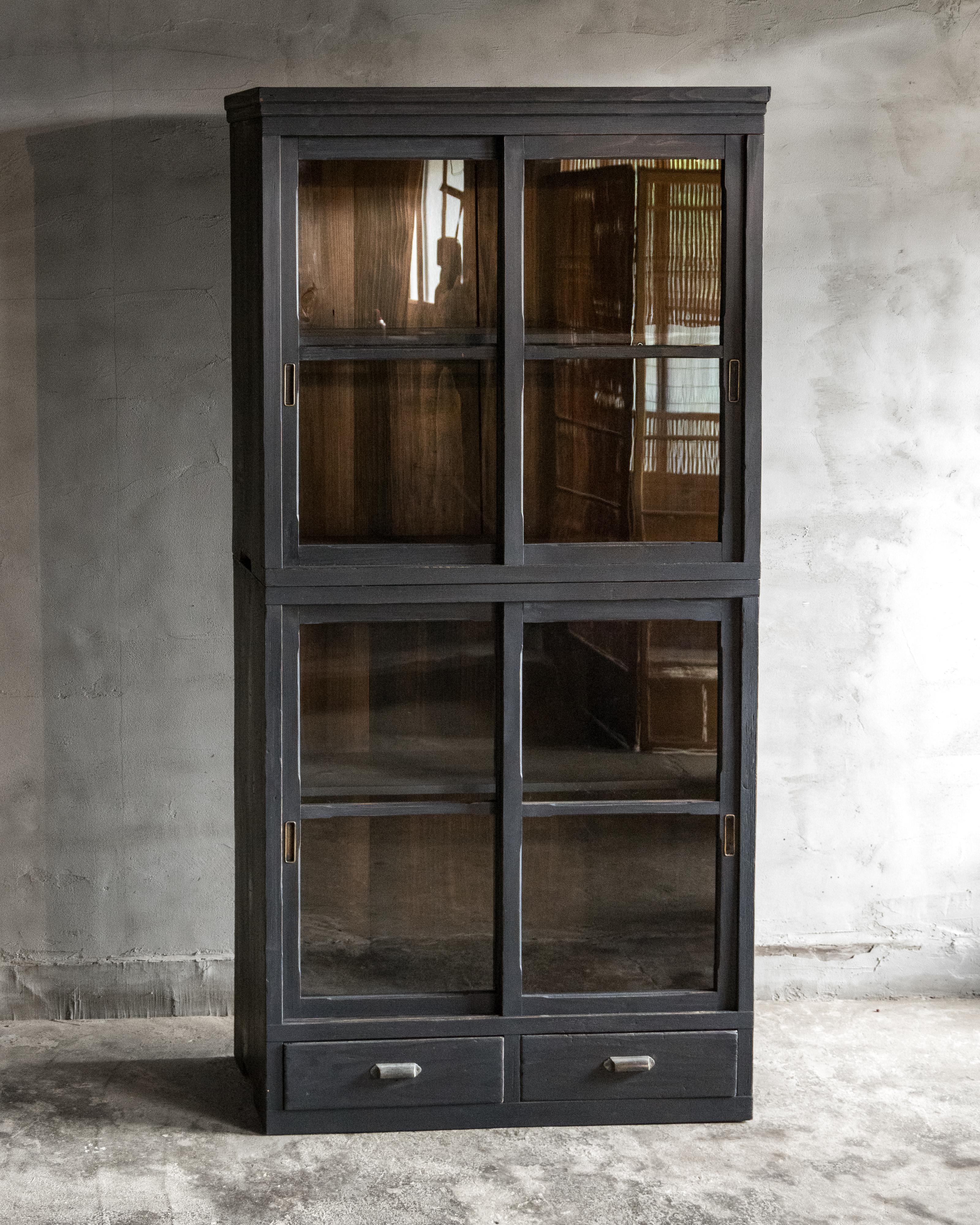 Mobile giapponese d'epoca a due sezioni in vetro, primo periodo Showa (1926-1945) in vendita 11