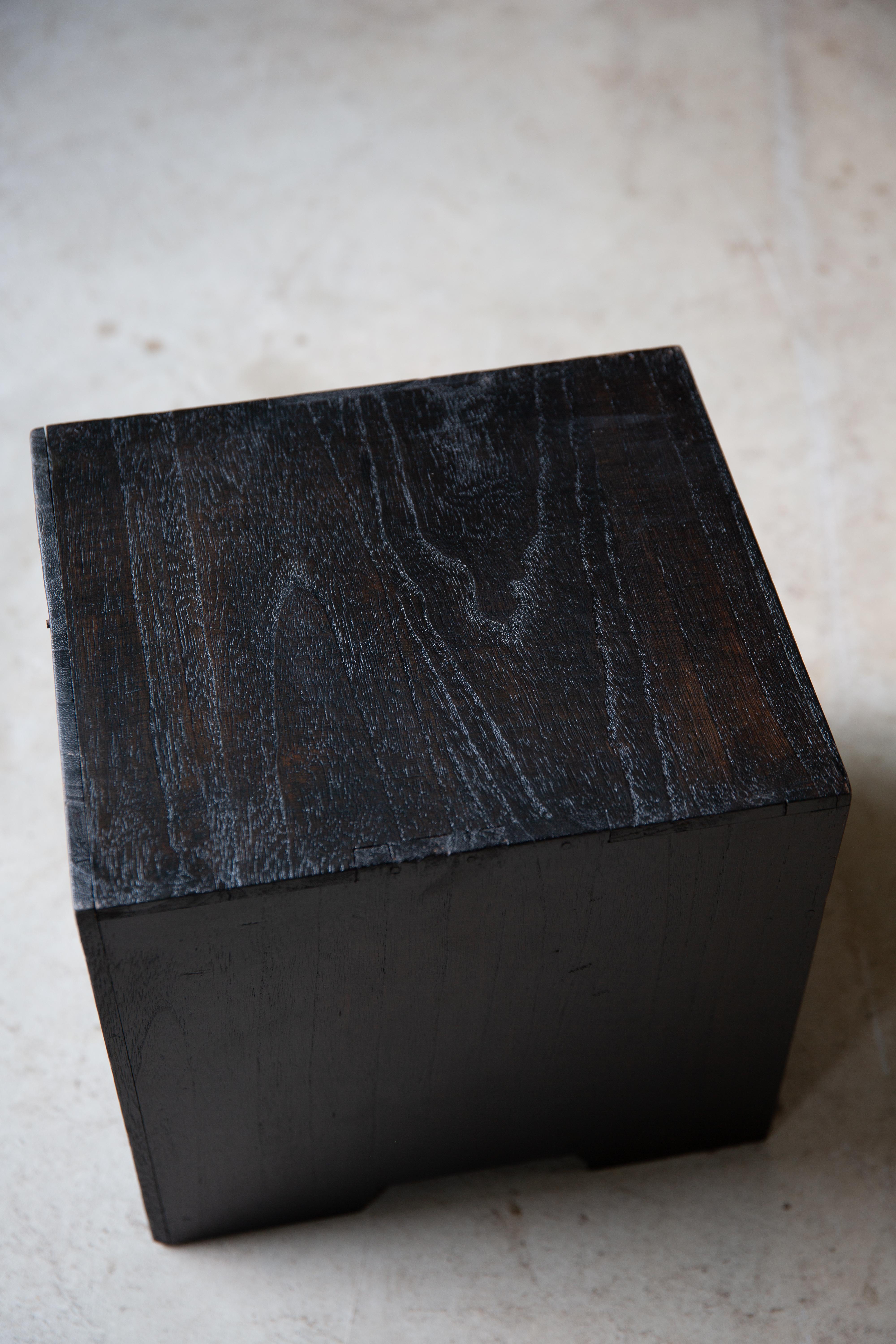 Wood Japanese vintage urushi small Kiri tansu box chest of drawers, wabi sabi mingei For Sale