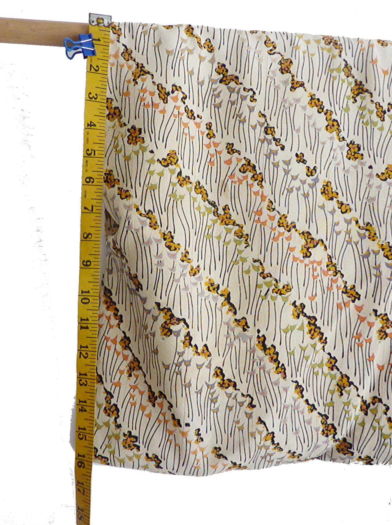 Handgefertigter Vintage-Kimono aus Seide mit Weizengras-Druck für Damen oder Herren im Angebot