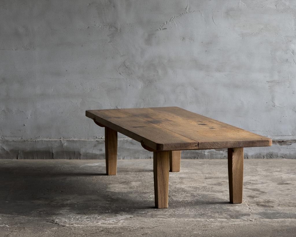 Organic Modern Japanese Vintage Wooden Low Table, Mid Showa Period '1940-' For Sale