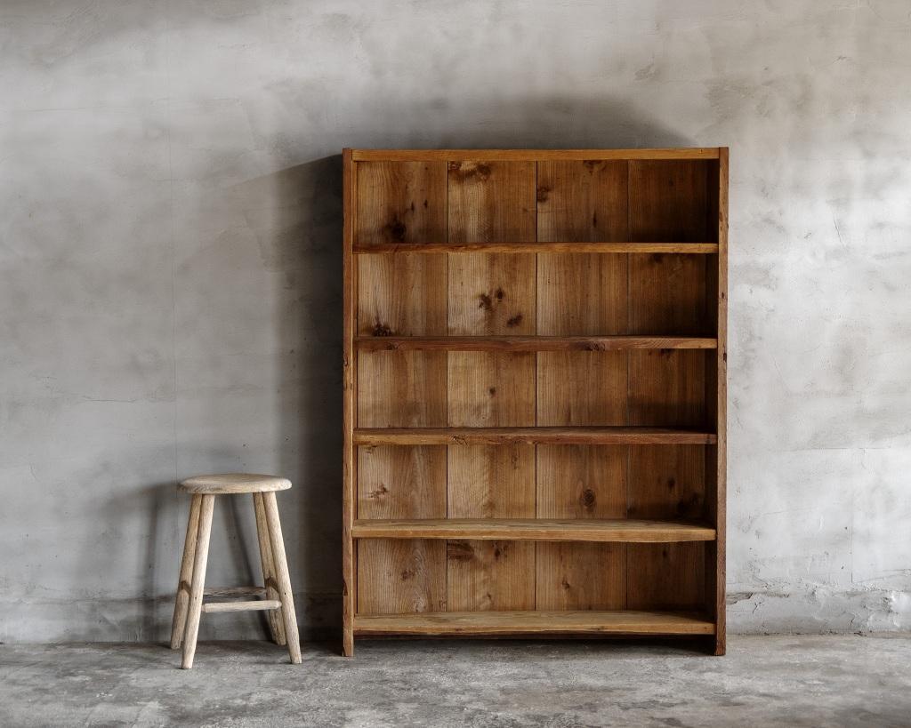 Organic Modern Japanese Vintage Wooden Open Shelf, Mid Showa Period '1940-' For Sale
