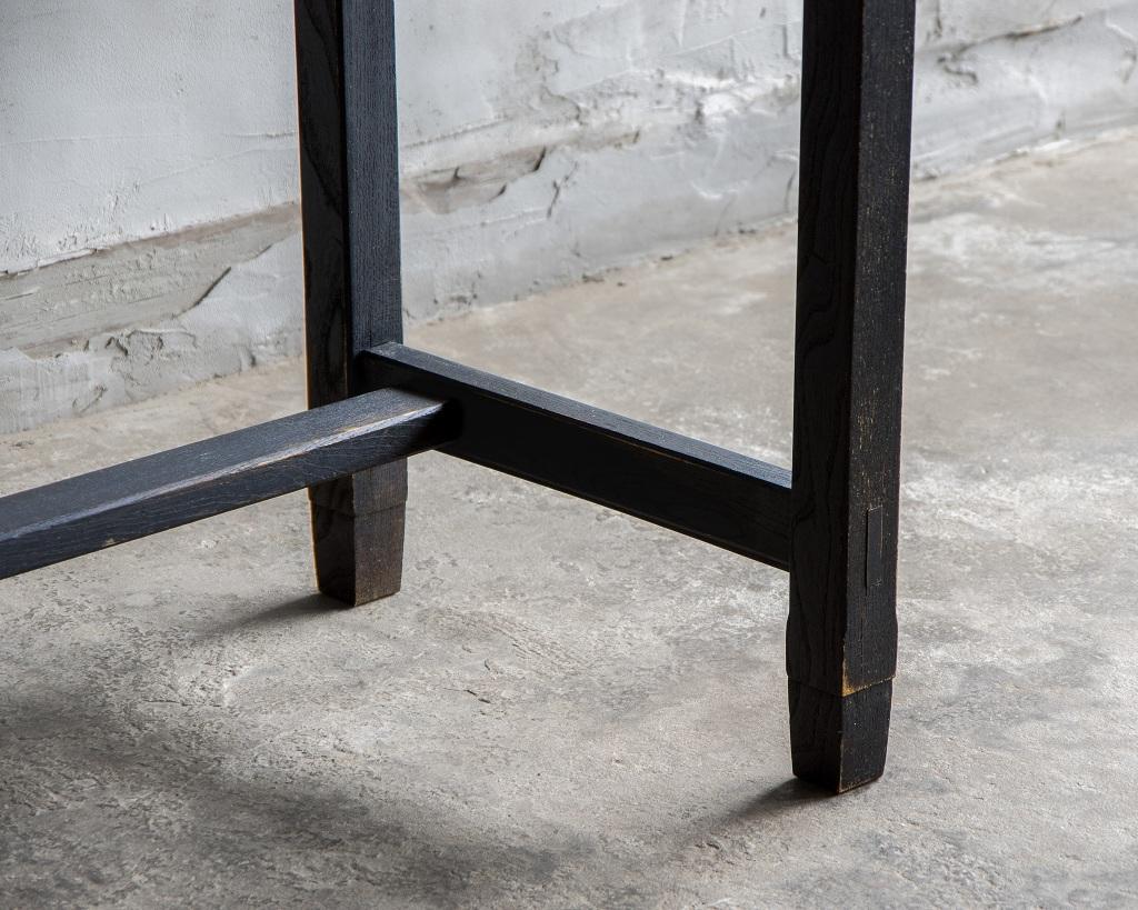 Mesa de Escritura Vintage Japonesa, Periodo Showa laca negra, Madera Maciza en venta 5