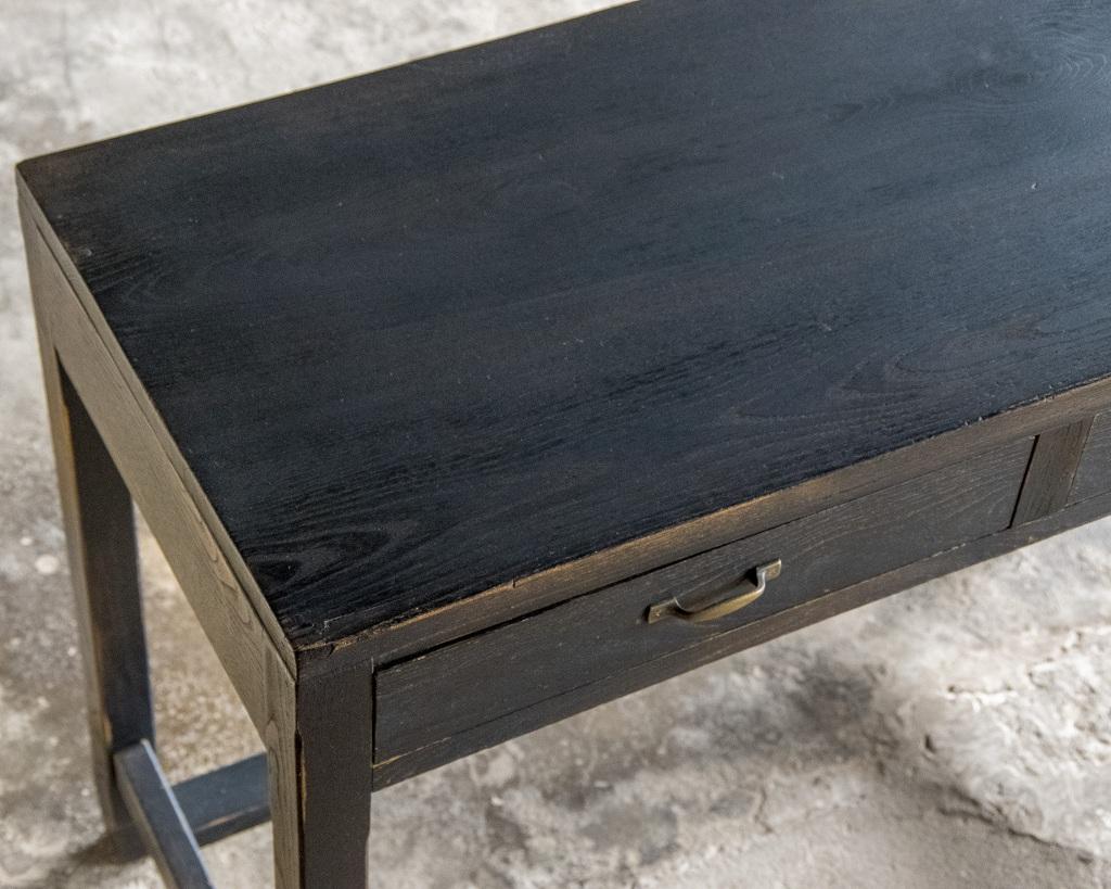 Mesa de Escritura Vintage Japonesa, Periodo Showa laca negra, Madera Maciza en venta 10
