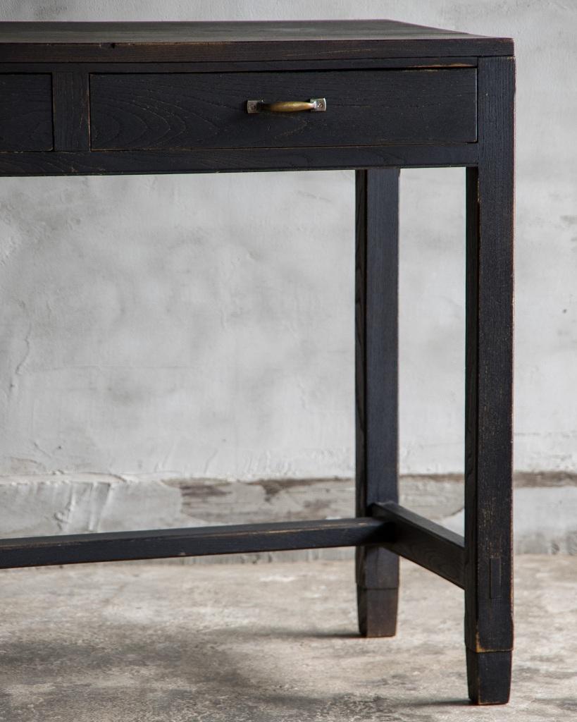 Mesa de Escritura Vintage Japonesa, Periodo Showa laca negra, Madera Maciza en Bueno estado para la venta en Hitachiomiya-shi, 08
