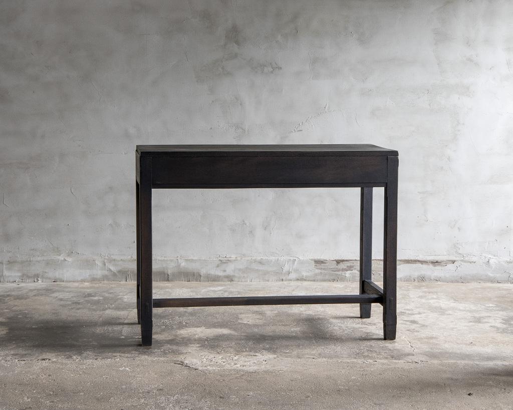 Mesa de Escritura Vintage Japonesa, Periodo Showa laca negra, Madera Maciza en venta 1