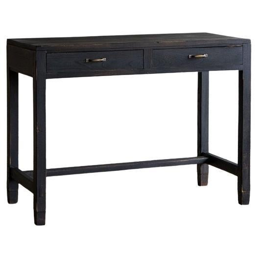 Mesa de Escritura Vintage Japonesa, Periodo Showa laca negra, Madera Maciza en venta