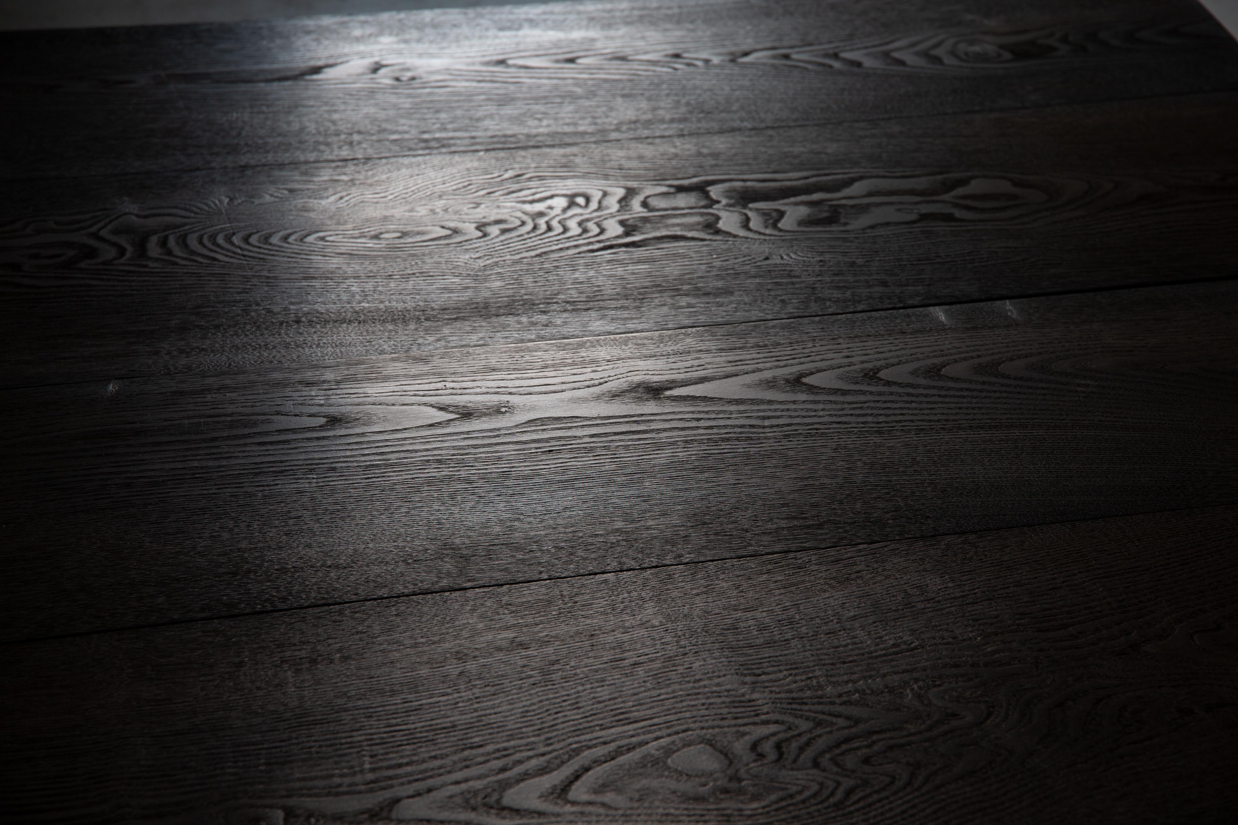 Japanischer Vintage Zataku, Wabi sabi schwarzer langer niedriger Tisch, Couchtisch im Angebot 8