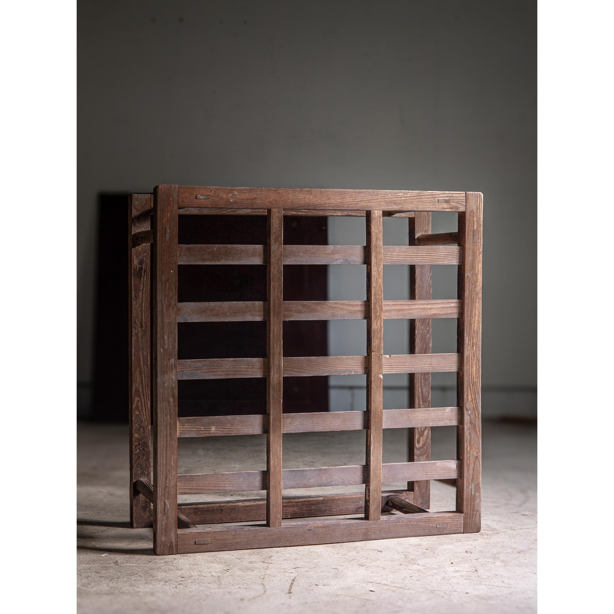 Japanese vtg low table. solid hardwood tabletop & antique leg frame. wabi sabi For Sale 6