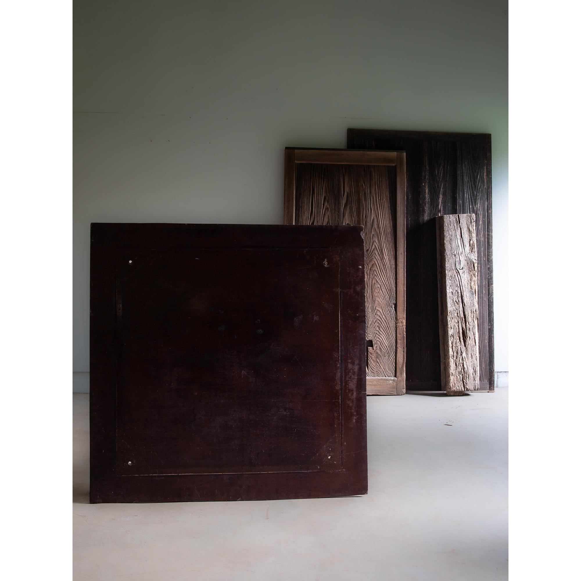 Japanese vtg low table. solid hardwood tabletop & antique leg frame. wabi sabi For Sale 2