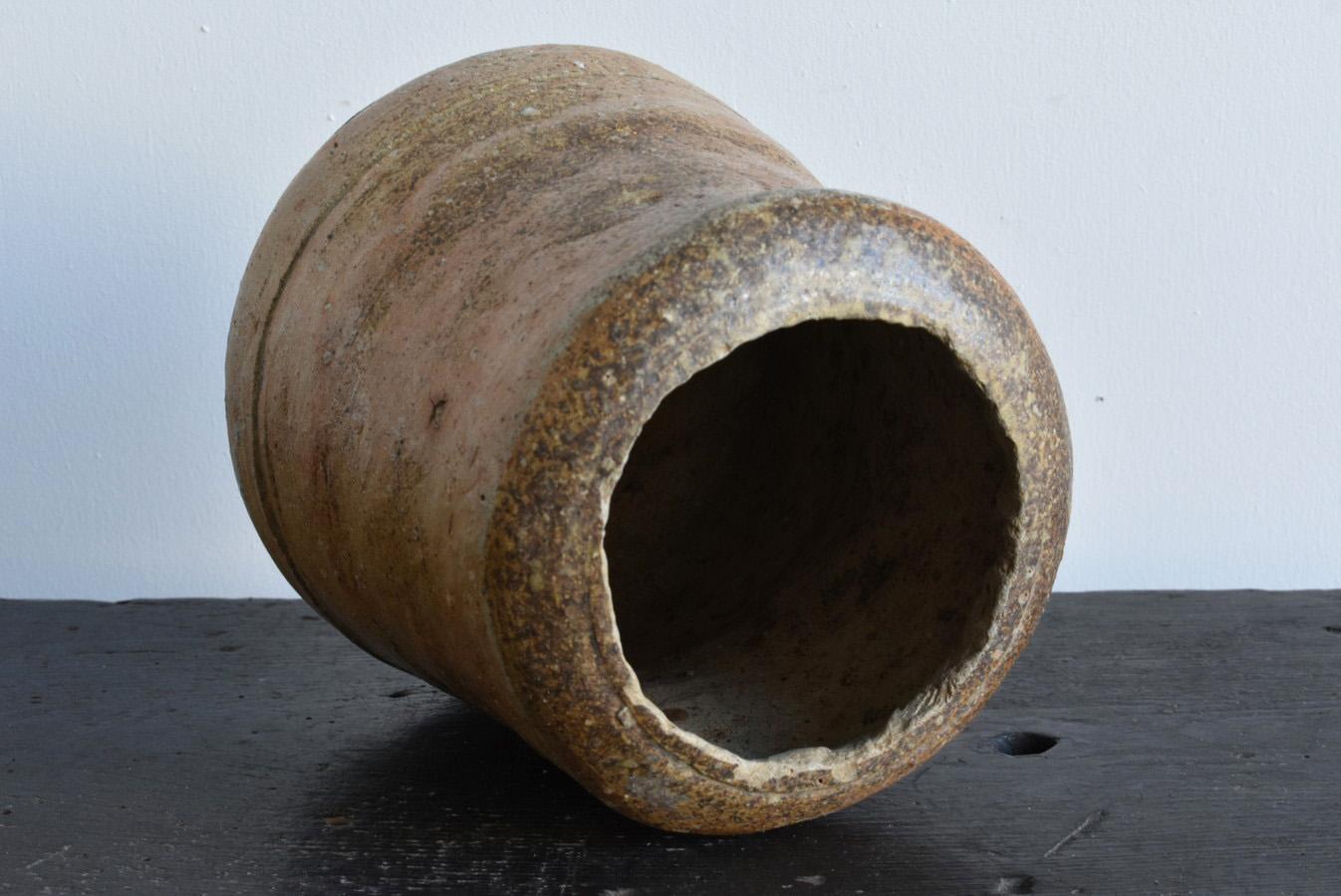 Japanische Wabi Sabi Antikes Keramikgefäß/1600er Jahre/Edo-Periode Vase im Angebot 4