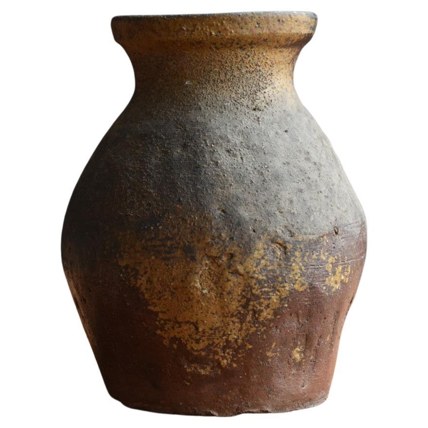 Japanische kleine Wabi Sabi Antike Keramik Vase/""Echizen Ware""/Edo/ 1600er Jahre im Angebot