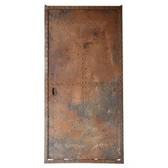 Japanische Wanddekoration oder Tischdekoration im Wabi-Sabi-Stil aus Eisen, ursprünglich eine Schiebetür, 1860er–1920er Jahre