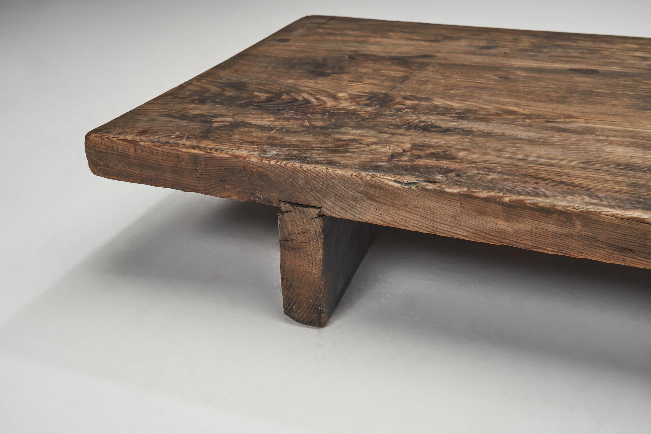 Japanese Wabi Sabi Low Table, Japan Mid-20th Century 6