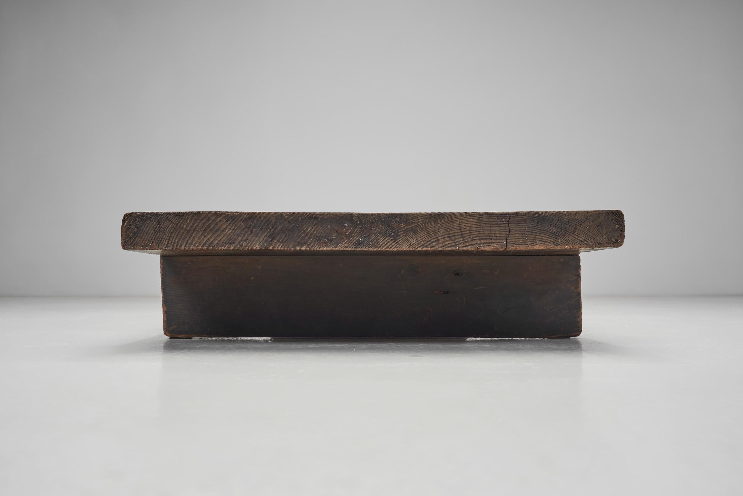 Japanese Wabi Sabi Low Table, Japan Mid-20th Century 10