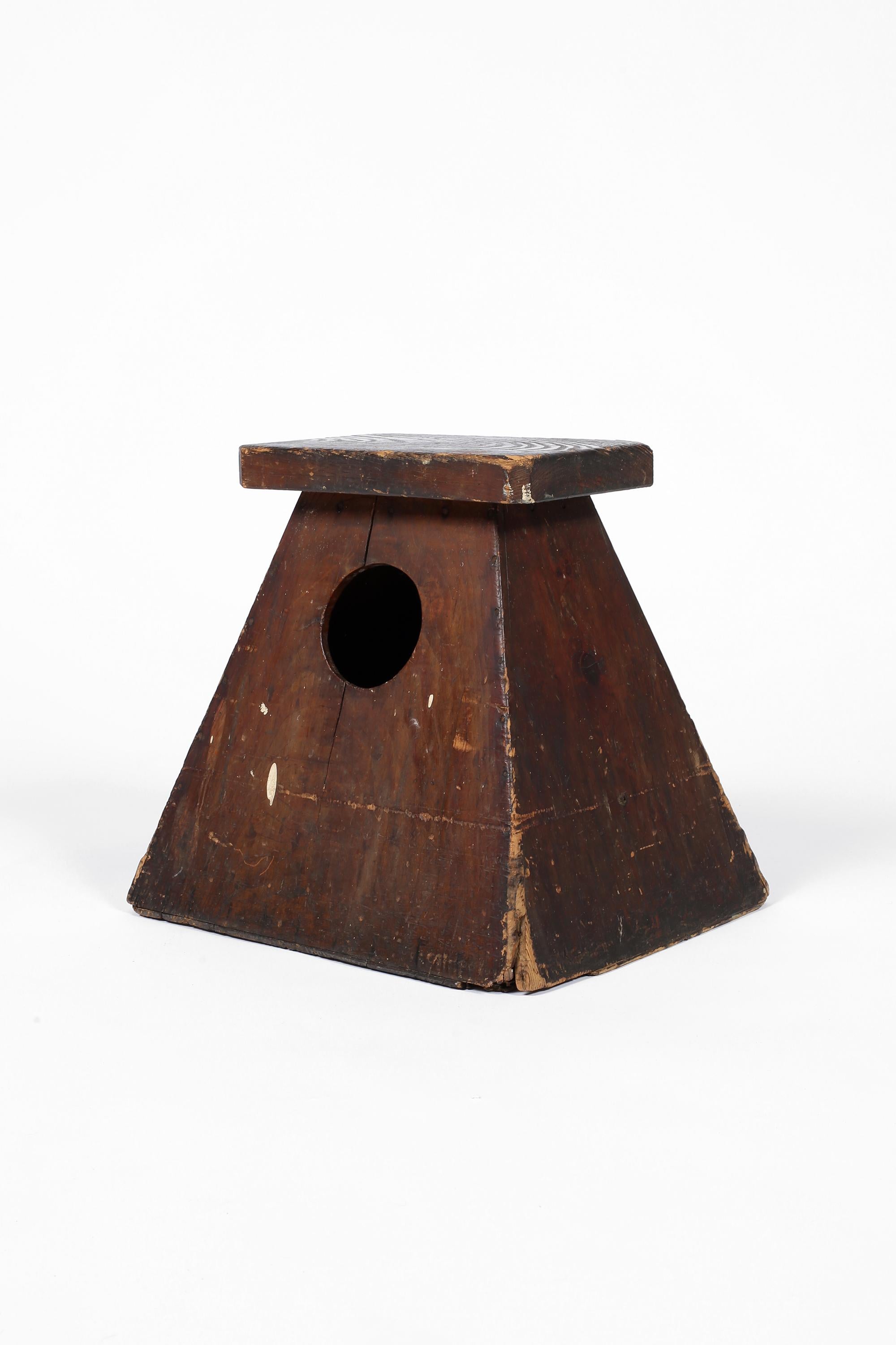 Japanischer Wabi Sabi Meiji-Stil Street Vendor-Hocker #2, Wabi Sabi-Ära (20. Jahrhundert)