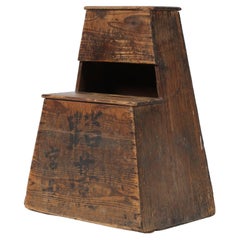 Japanese Wabi Sabi Meiji Era Street Vendor Stool Table