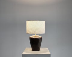 Japanese Wabi Sabi Meiji Period Stoneware Table Lamp