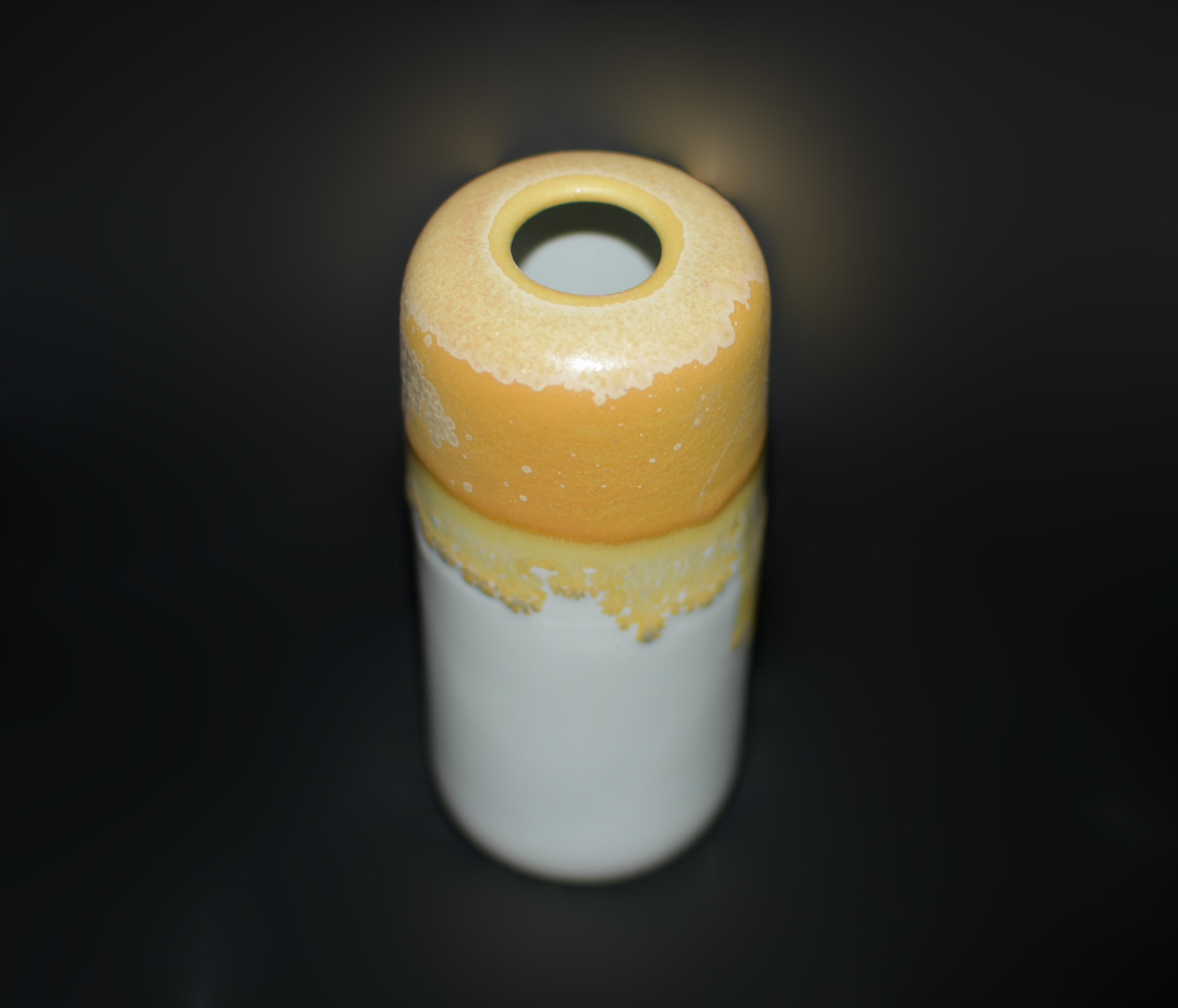 Mini vasi giapponesi in ceramica Wabi Sabi - Foglie d'oro - Set di quattro vasi in vendita 3