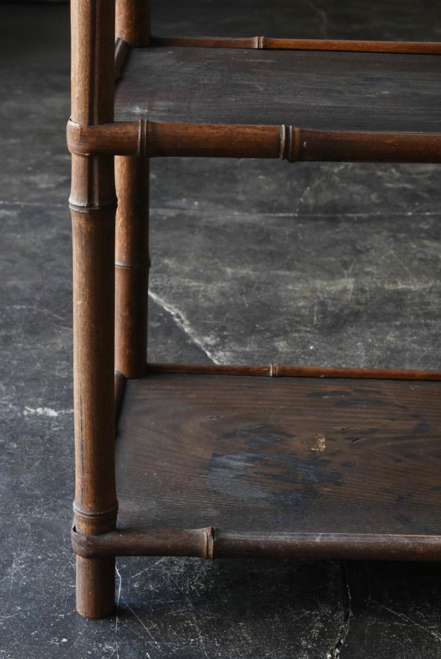Japanese Wabi-Sabi Shelf Made of Bamboo and Wood / Meiji-Taisho Era / 1868-1920 5