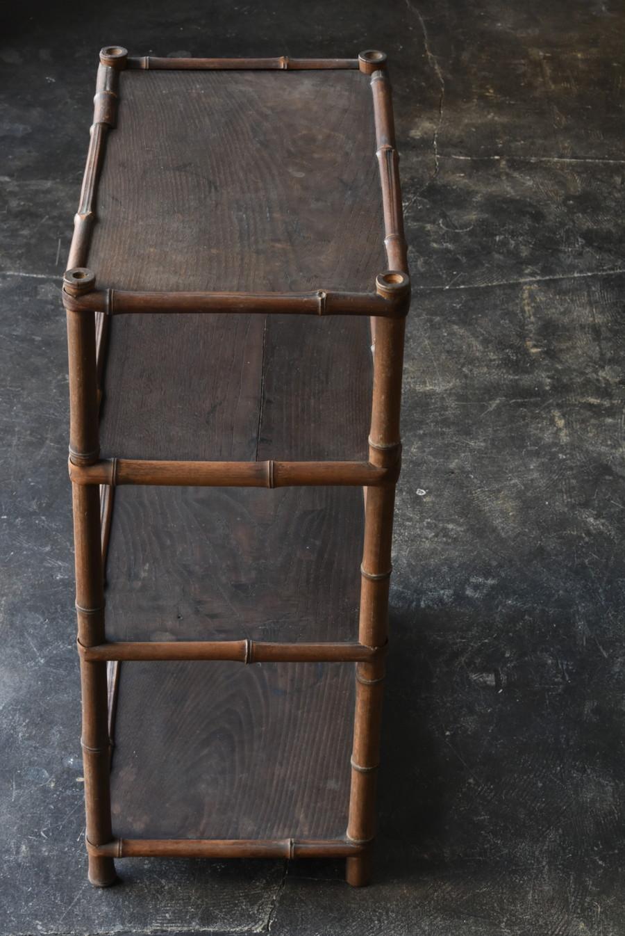 Japanese Wabi-Sabi Shelf Made of Bamboo and Wood / Meiji-Taisho Era / 1868-1920 In Good Condition In Sammu-shi, Chiba