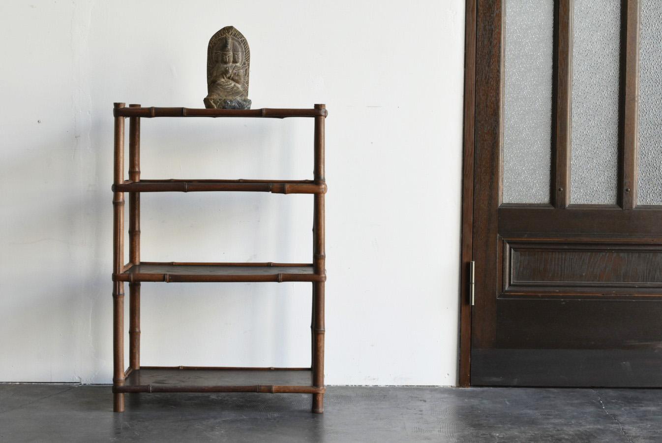 Japanese Wabi-Sabi Shelf Made of Bamboo and Wood / Meiji-Taisho Era / 1868-1920 1