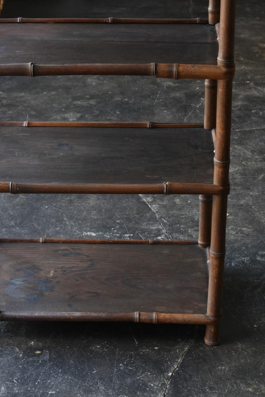 Japanese Wabi-Sabi Shelf Made of Bamboo and Wood / Meiji-Taisho Era / 1868-1920 4