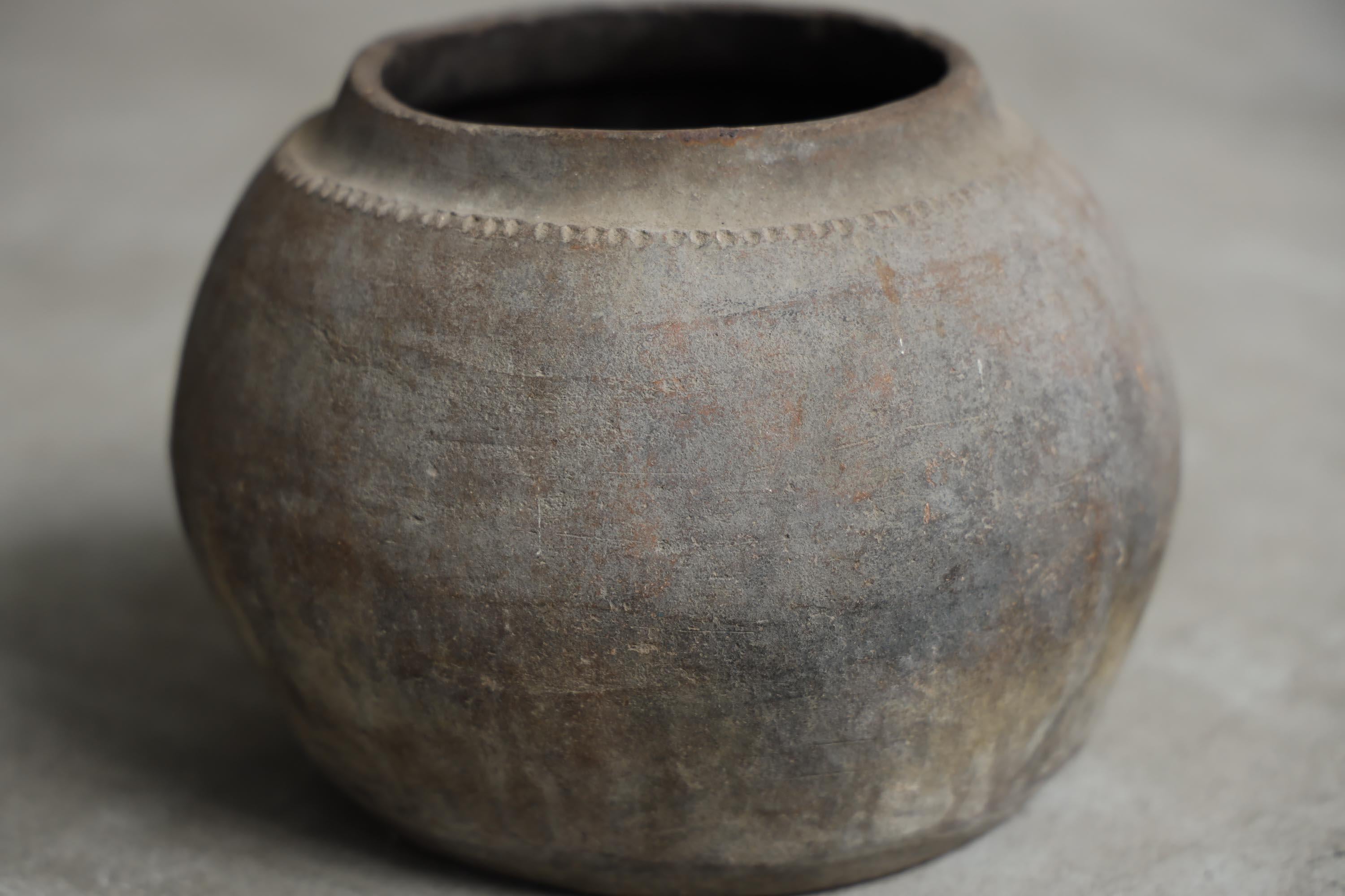 Pottery Japanese Wabi-Sabi Small Vase,  Meiji Period 1750-1850 For Sale