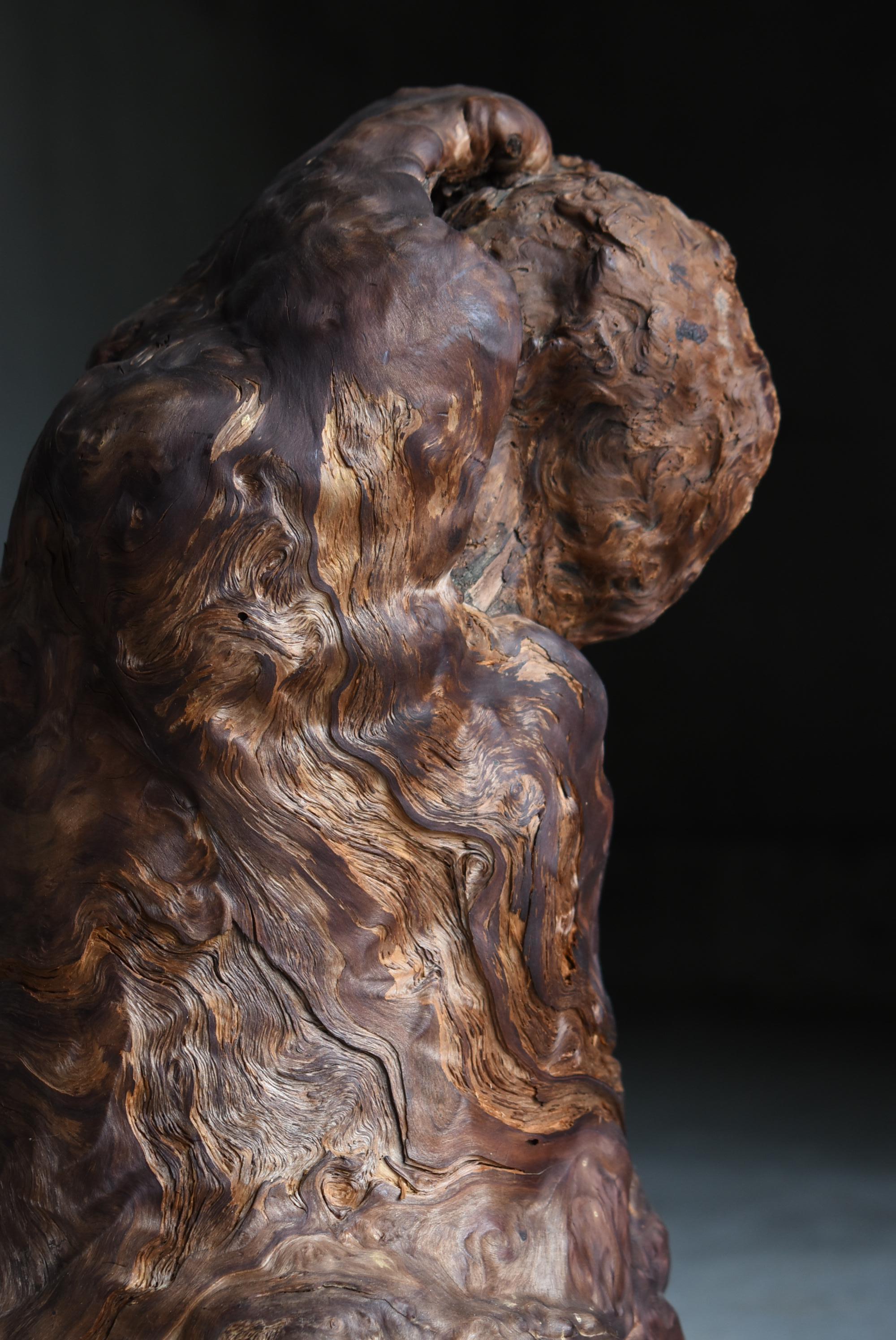 Sculpture japonaise Wabi-Sabi en loupe de Yakusugi / Natural Abstract Form Objects en vente 4