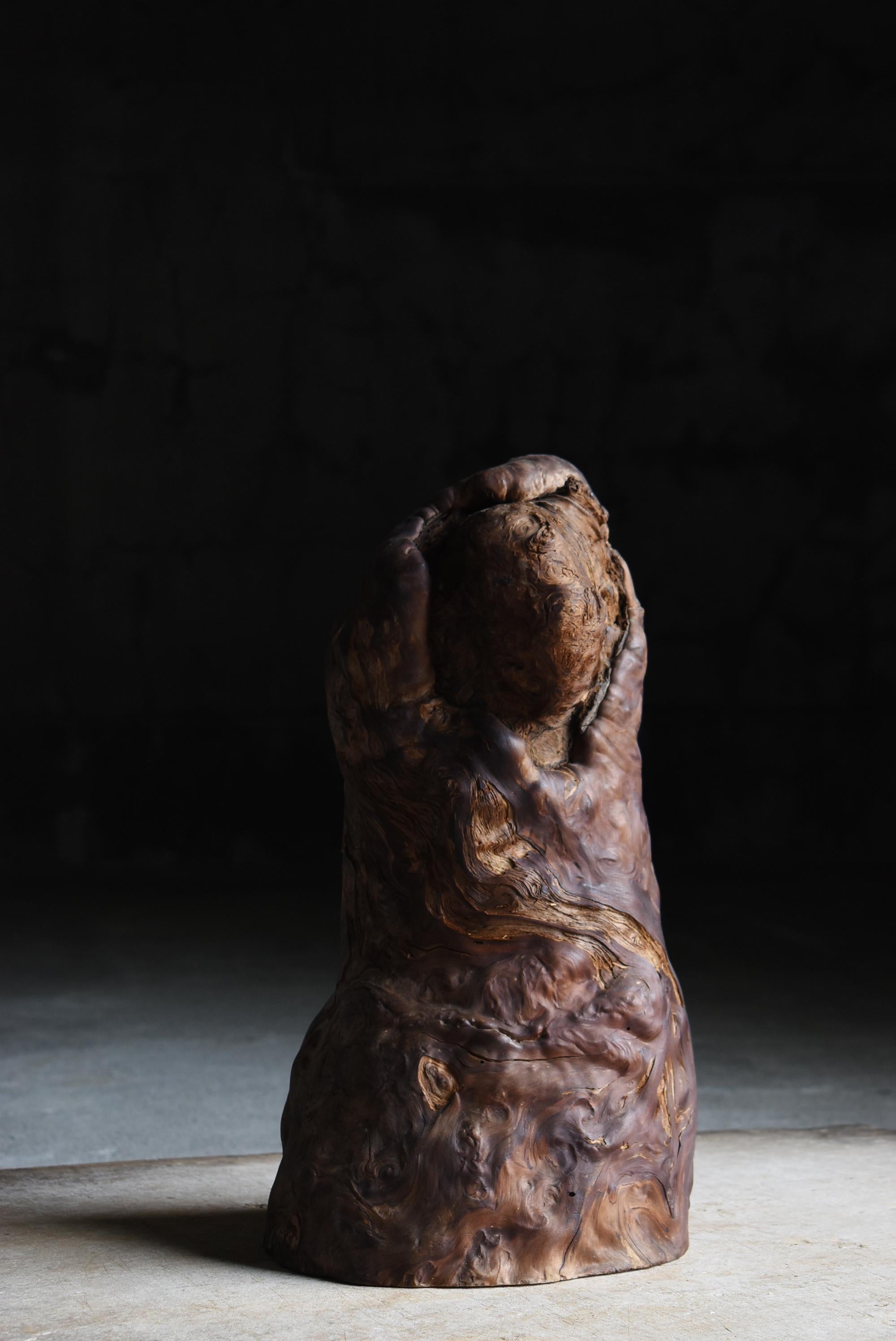 Taisho Sculpture japonaise Wabi-Sabi en loupe de Yakusugi / Natural Abstract Form Objects en vente